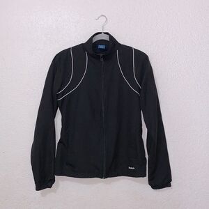 Reebok black and white fitted jacket woman’s size medium